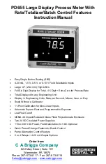 Preview for 1 page of PRECISION DIGITAL PD655 Instruction Manual