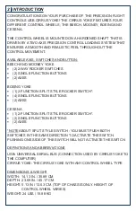 Preview for 4 page of Precision Flight Controls Cirrus Desktop Yoke User Manual