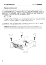 Предварительный просмотр 3 страницы Precision Power ATOM A1000.5D Manual