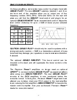 Preview for 18 page of Precision Power D1000/1 Owner'S Manual