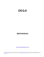 Precision Power DEQ.8 User Manual preview