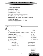 Предварительный просмотр 3 страницы Precision Power FRX-322 Owner'S Manual