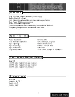 Preview for 3 page of Precision Power MA2150 Owner'S Manual