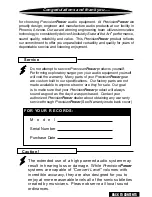 Preview for 2 page of Precision Power PowerClass PC1400 Instruction Manual