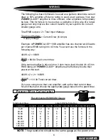 Preview for 8 page of Precision Power PowerClass PC1400 Instruction Manual