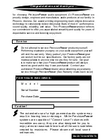 Preview for 2 page of Precision Power PowerClass PC6800 Owner'S Manual