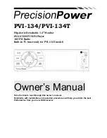 Precision Power PVI-134 Owner'S Manual preview