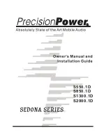 Precision Power Sedona S1300.1D Owner'S Manual And Installation Manual preview