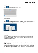 Preview for 9 page of Precision PCF15 Operating Instructions Manual