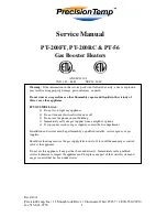 Предварительный просмотр 1 страницы PrecisionTemp PT-200FT Service Manual