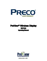 Preco PreView WD7102 Operating Manual preview