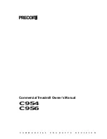 Precor C954 Owner'S Manual preview