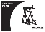 Preview for 1 page of Precor CW-702 Assembly Manual