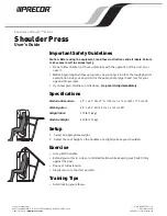 Precor CW34864-101 User Manual preview