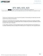 Preview for 1 page of Precor EFX 825 Service Manual