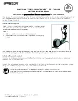 Preview for 2 page of Precor Experience 800 EFX Getting Started Manual