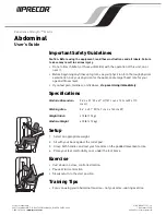 Preview for 1 page of Precor Experience Strength C-line Abdominal User Manual