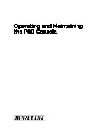 Preview for 3 page of Precor P80 Console Operating And Maintaining