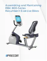 Precor RBK 800-Series Assembling And Maintaining Manual preview