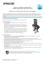 Preview for 1 page of Precor Resolute RSL 204 Getting Started Manual