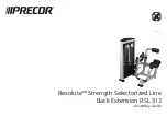 Precor Resolute RSL 313 Assembly Manual preview