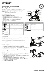 Preview for 3 page of Precor SPINNER RALLY Getting Started Manual