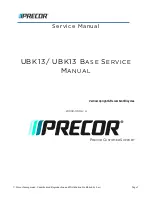 Precor UBK13 Service Manual preview