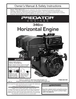 Предварительный просмотр 1 страницы Predator Engines 346cc Owner'S Manual & Safety Instructions