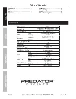 Предварительный просмотр 2 страницы Predator Engines 346cc Owner'S Manual & Safety Instructions