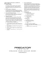 Preview for 24 page of Predator Engines 60349 Owner'S Manual