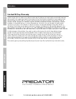 Предварительный просмотр 22 страницы Predator Engines 60599 Owner'S Manual