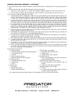 Preview for 24 page of Predator Engines 69674 Owner'S Manual & Safety Instructions