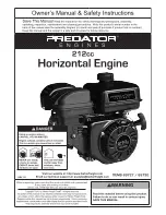 Predator Engines 69727 Owner'S Manual & Safety Instructions предпросмотр