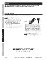 Предварительный просмотр 8 страницы Predator Engines 69727 Owner'S Manual & Safety Instructions