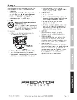 Предварительный просмотр 15 страницы Predator Engines 69727 Owner'S Manual & Safety Instructions