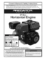 Предварительный просмотр 1 страницы Predator Engines Pacific Hydrostar 212cc Gasoline Powered Clear Water Pump Owner'S Manual