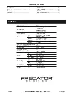 Предварительный просмотр 2 страницы Predator Engines Pacific Hydrostar 212cc Gasoline Powered Clear Water Pump Owner'S Manual