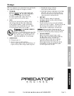 Предварительный просмотр 13 страницы Predator Engines Pacific Hydrostar 212cc Gasoline Powered Clear Water Pump Owner'S Manual