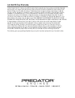 Предварительный просмотр 20 страницы Predator Engines Pacific Hydrostar 212cc Gasoline Powered Clear Water Pump Owner'S Manual