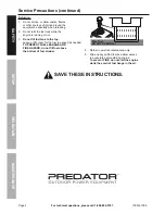 Предварительный просмотр 6 страницы Predator 61594 Owner'S Manual & Safety Instructions