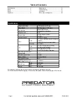 Предварительный просмотр 2 страницы Predator 63022 Owner'S Manual & Safety Instructions