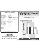 Preethi Drip CaféMG 208 Instruction Manual preview