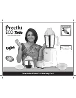 Preethi ECO Twin Instruction Manual preview