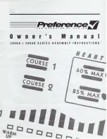 Preference HRT 2000A Owner'S Manual preview