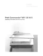 Preh Commander MR128WX Operating Instructions Manual preview