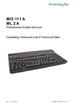PrehKeyTec MCI 111 A Operating Instructions And Technical Data preview