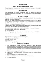 Preview for 2 page of Prem-I-Air EH1208 Quick Start Manual