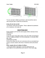 Preview for 9 page of Prem-I-Air EH1230 User Manual