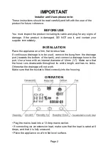 Предварительный просмотр 2 страницы Prem-I-Air EH1384 Manual