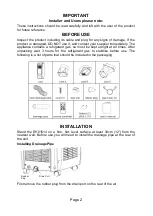 Preview for 2 page of Prem-I-Air EH1614/EU Manual